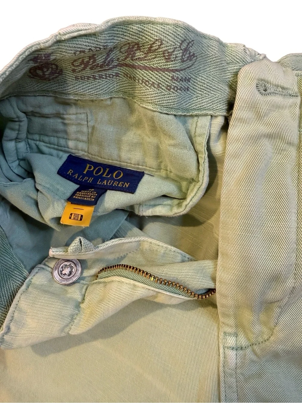 Ralph Lauren Kids Light Green Flat Front Shorts
